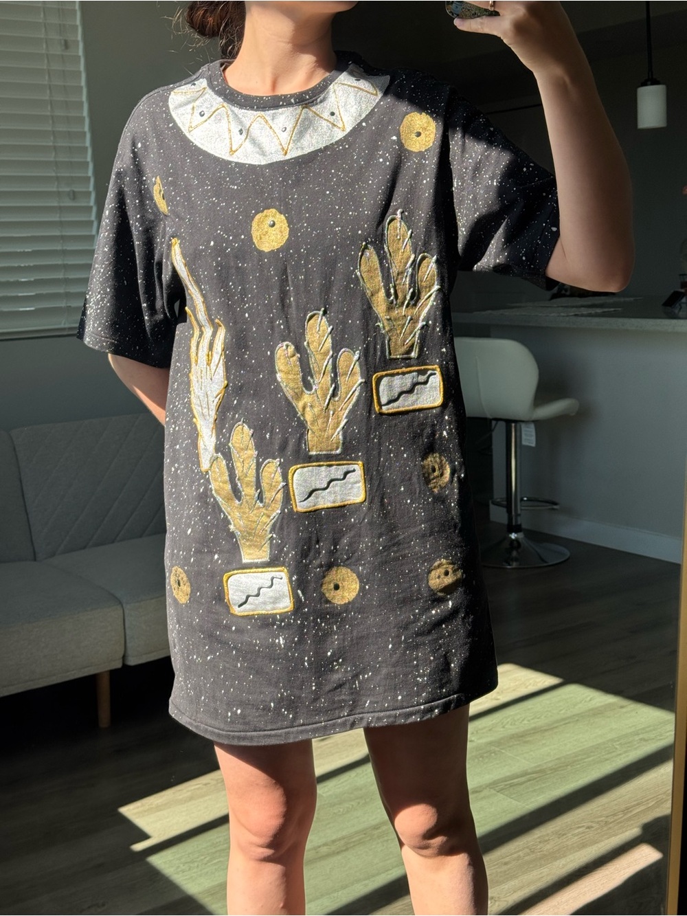 VTG Apparel Limited Art Wear Desert Graphic Oversized Unisex T-Shirt Dress USA